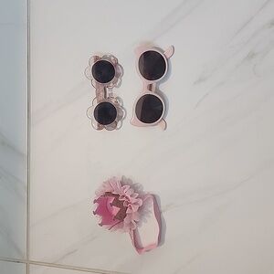 Carter's baby girl's sunglasses and crown headband. (Size 0-3t)